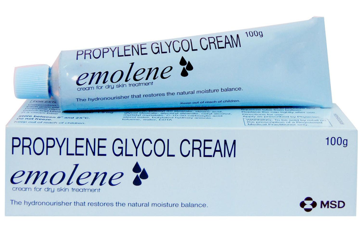 Propylene Glycol Cream - Emolene product packaging