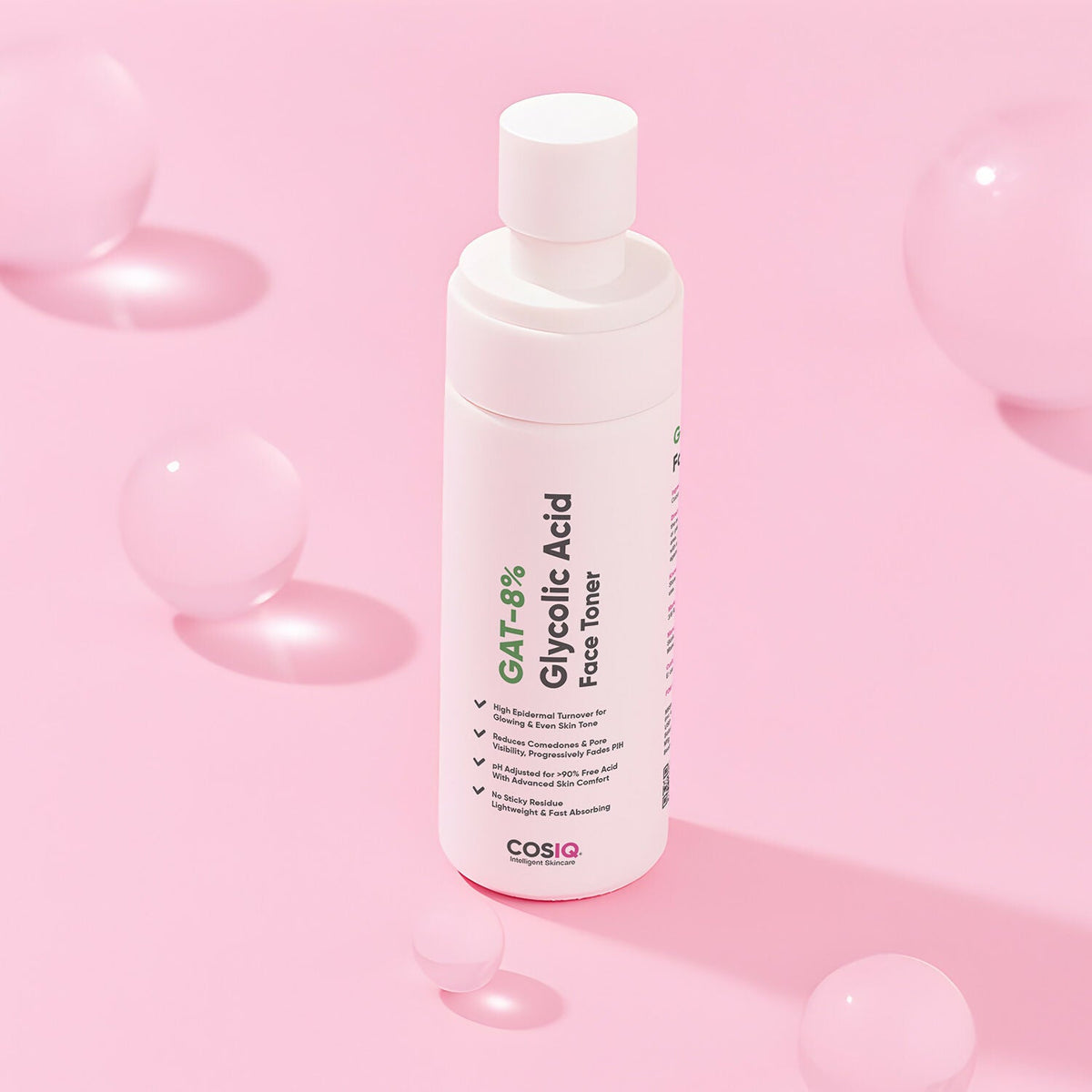 Cos-IQ GAT-8% Glycolic Acid Face Toner product packaging