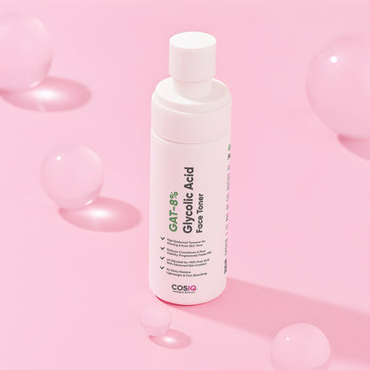 Cos-IQ GAT-8% Glycolic Acid Face Toner product packaging