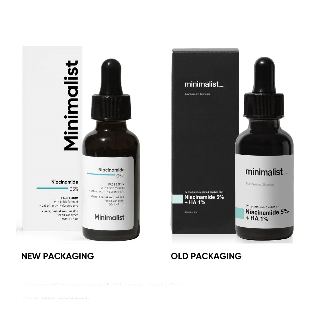 Minimalist Niacinamide 5% + Hyaluronic Acid 1% product packaging