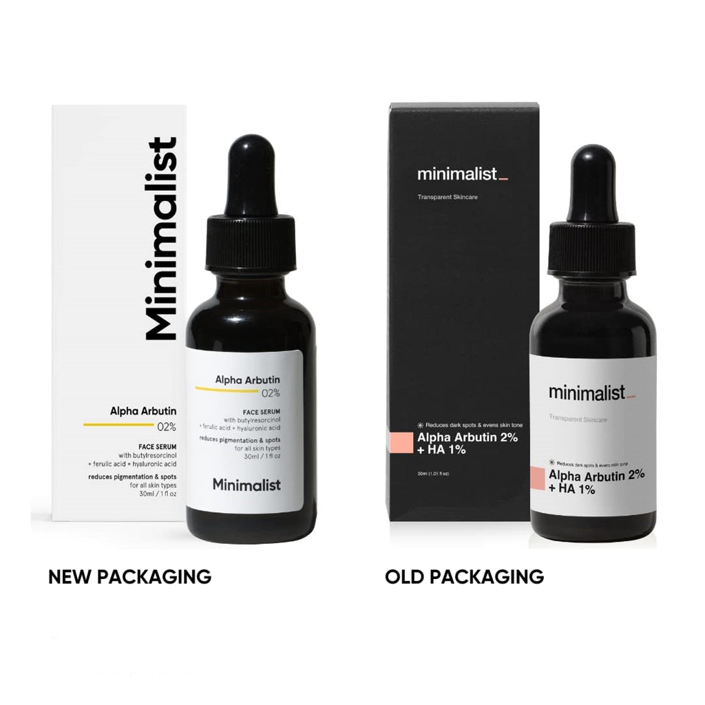 Minimalist Alpha Arbutin 02% Face Serum product packaging