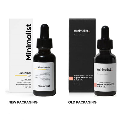 Minimalist Alpha Arbutin 02% Face Serum product packaging