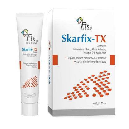 Skarfix-TX Cream By Fixderma tube and box