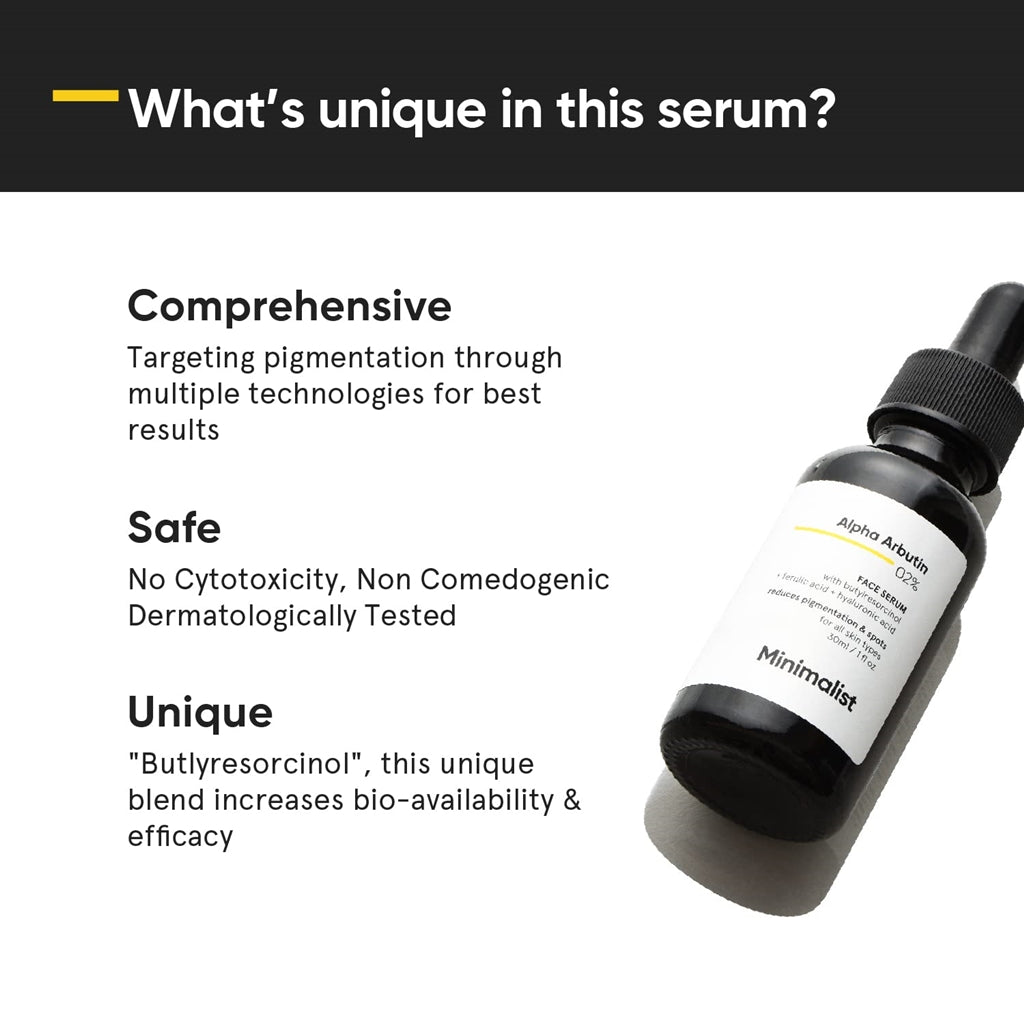 Minimalist Alpha Arbutin 02% Face Serum product packaging