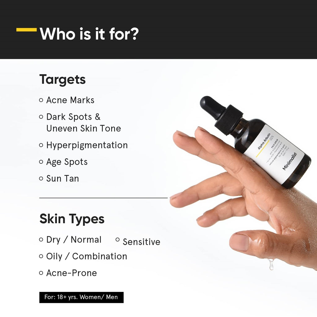 Minimalist Alpha Arbutin 02% Face Serum product packaging