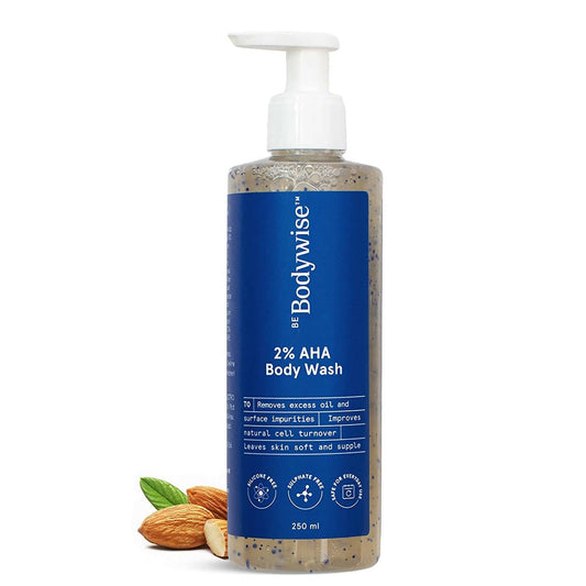 BeBodywise 2% AHA Body Wash front product pack