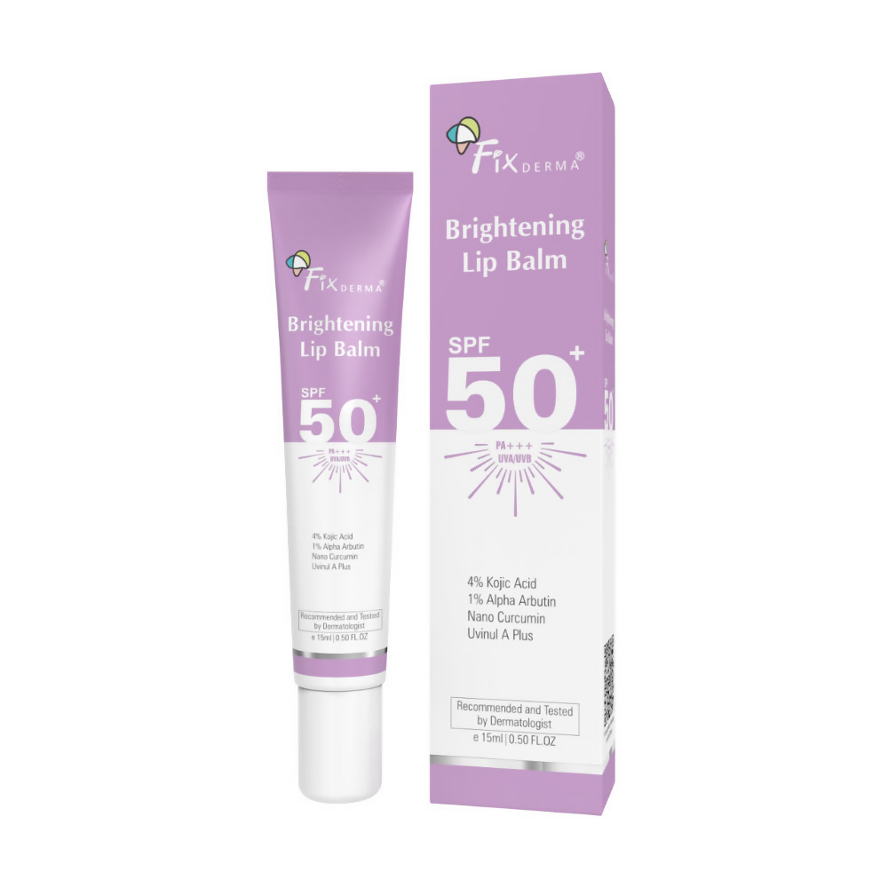 Fixderma 4% Kojic Acid Brightening Lip Balm SPF 50+ front product pack