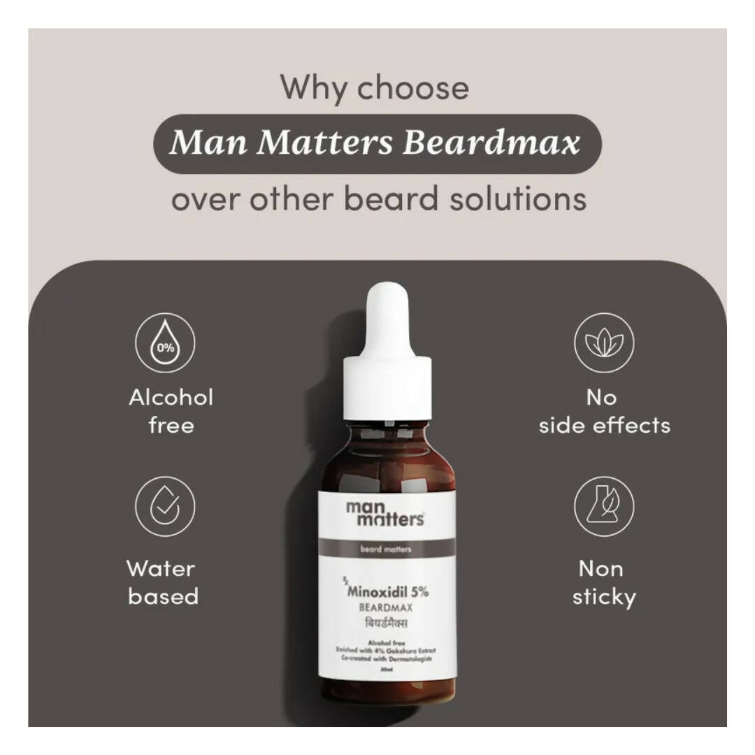 Man Matters Beardmax Growth Serum, Minoxidil 5% product packaging