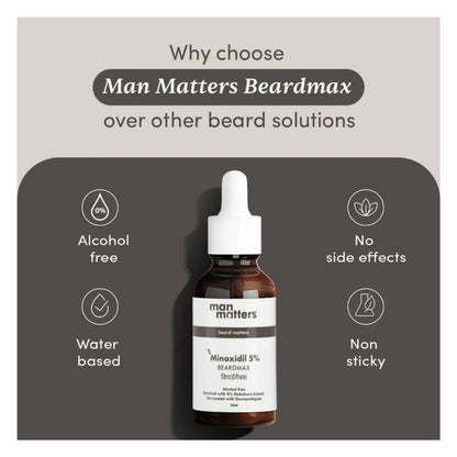 Man Matters Beardmax Growth Serum, Minoxidil 5% product packaging