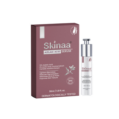Skinaa Azelaic Acid Serum For Dark Spots And Skin Texture tube and box