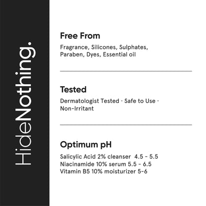 Minimalist Oily Skincare Kit For Women & Men, Face Wash, Serum & Moisturizer product packaging