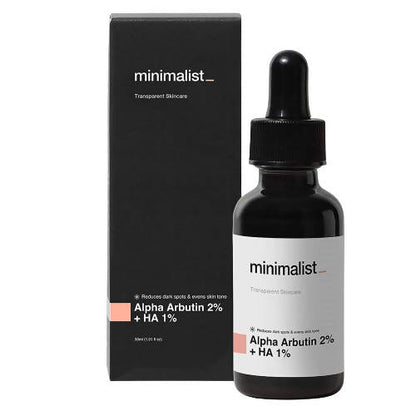 Minimalist Alpha Arbutin 02% Face Serum product packaging