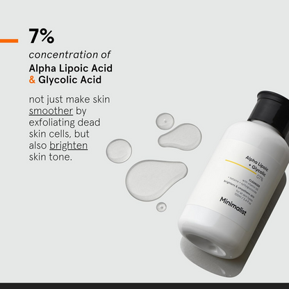 Minimalist 7% ALA + Glycolic Brightening Face Wash product packaging