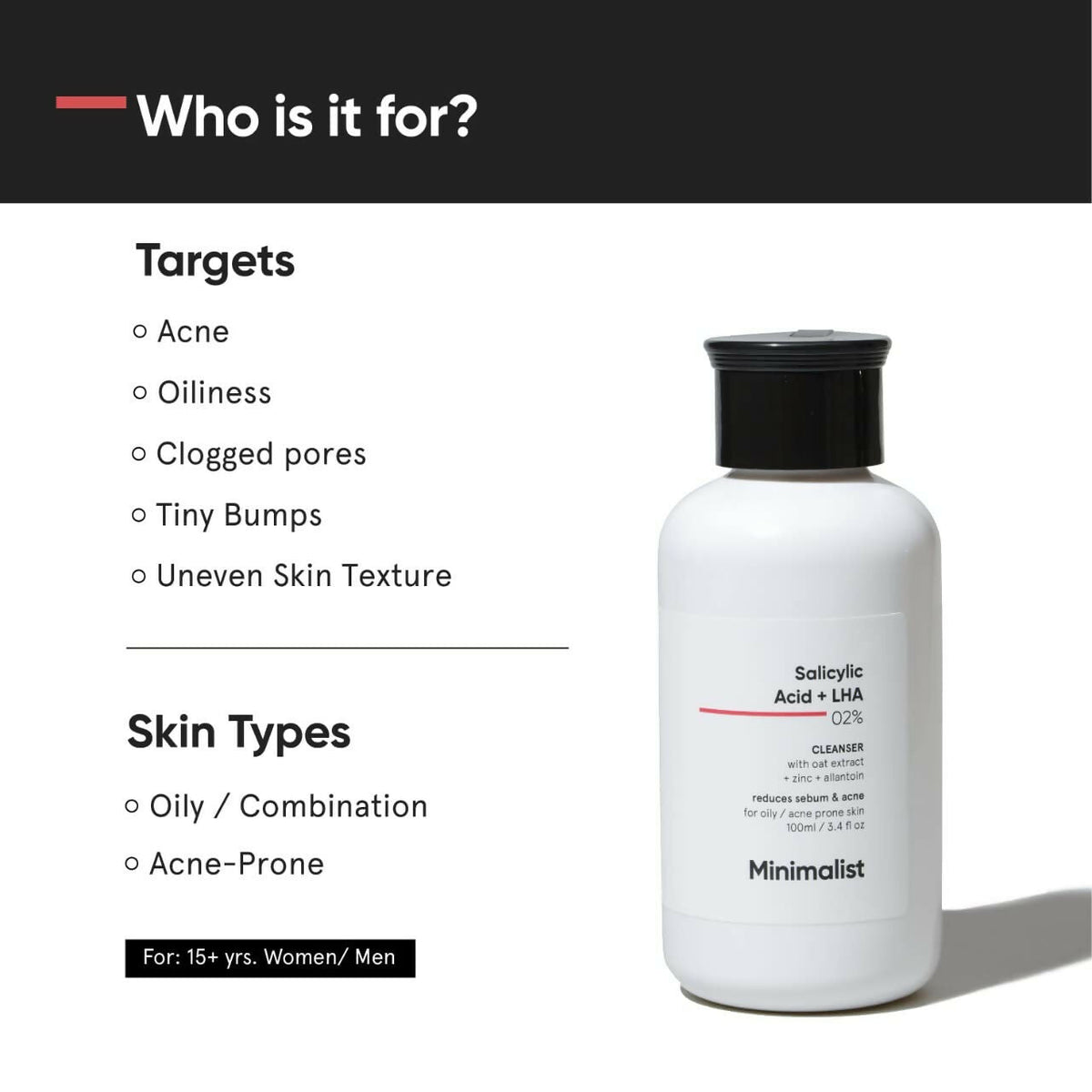 Minimalist Salicylic Acid Face Wash and Body Wash Combo product packaging