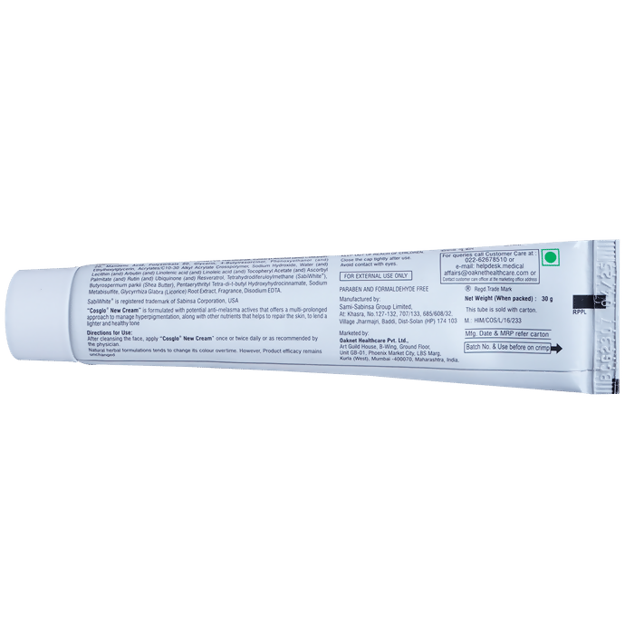 Cosglo New Anti-Melasma Cream product packaging
