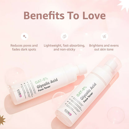 Cos-IQ GAT-8% Glycolic Acid Face Toner product packaging