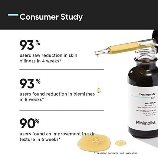 Minimalist 10% Niacinamide Face Serum product packaging