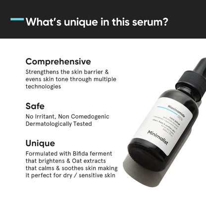 Minimalist Niacinamide 5% + Hyaluronic Acid 1% product packaging