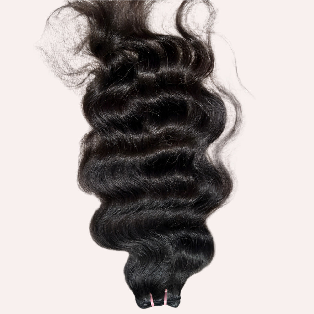 RAW NATURAL WAVY HAIR EXTENSIONS