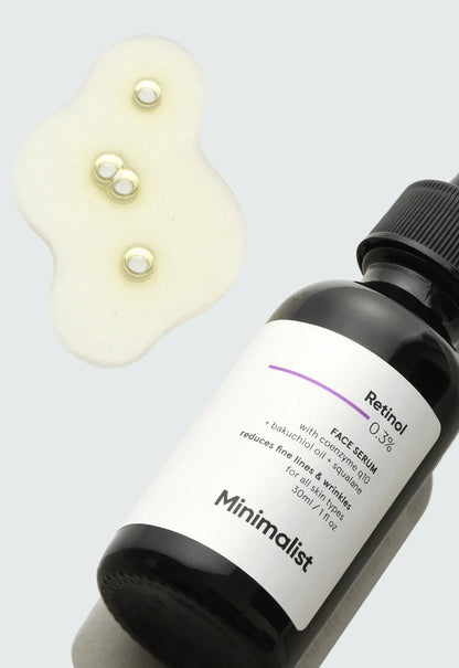 Retinol 0.3% by Minimalist product packaging – India-made skincare