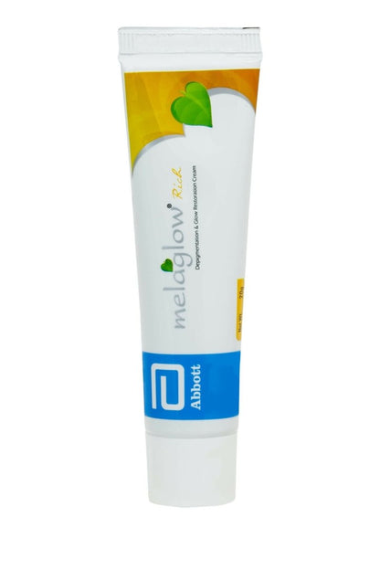 Abbott Melaglow Rich Depigmentation And Glow Restoration product packaging