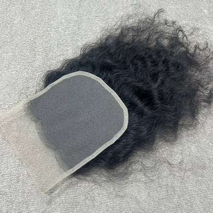 Transparent Lace Closure Curly 5x5