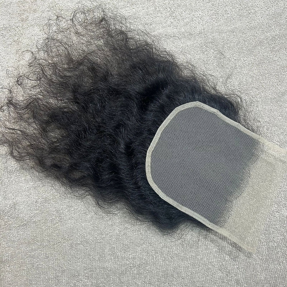 Transparent Lace Closure Curly 5x5
